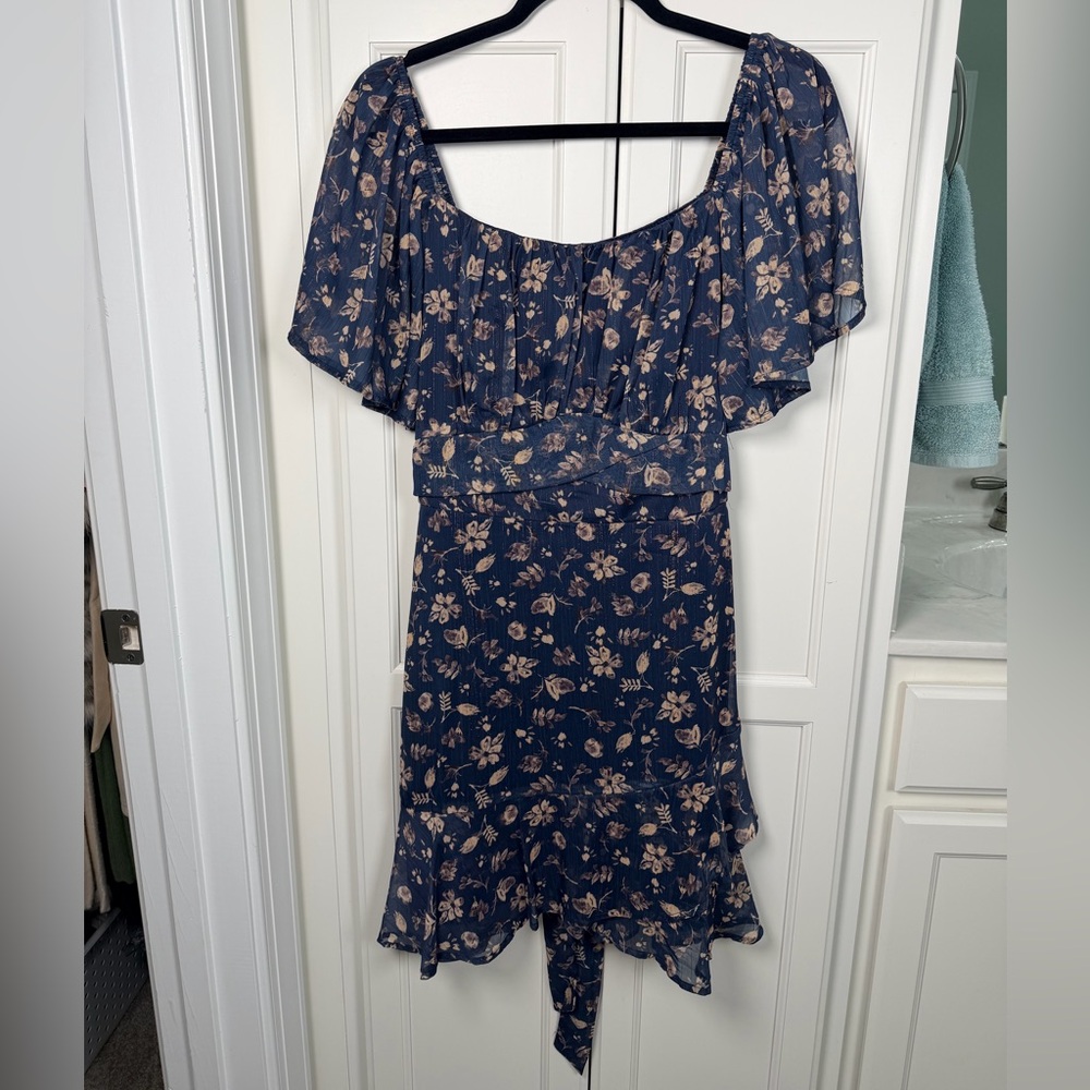 Arula Floral Chiffon Dress – Size X (Approx. 10–12)